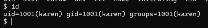 id command output