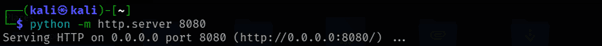 Python HTTP server on Kali
