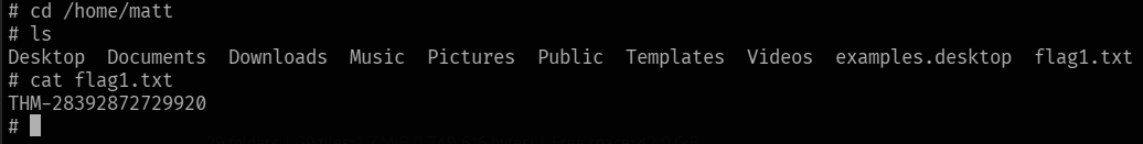 Reading flag1.txt as root