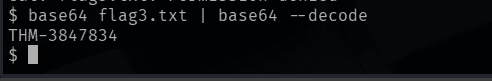 Reading flag3.txt via base64