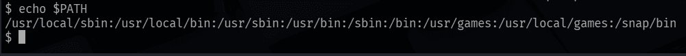 echo $PATH output