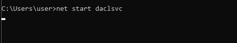 Starting the reconfigured service