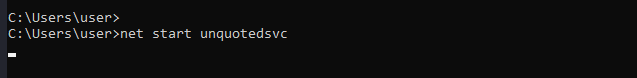 Starting the service to trigger the planted executable